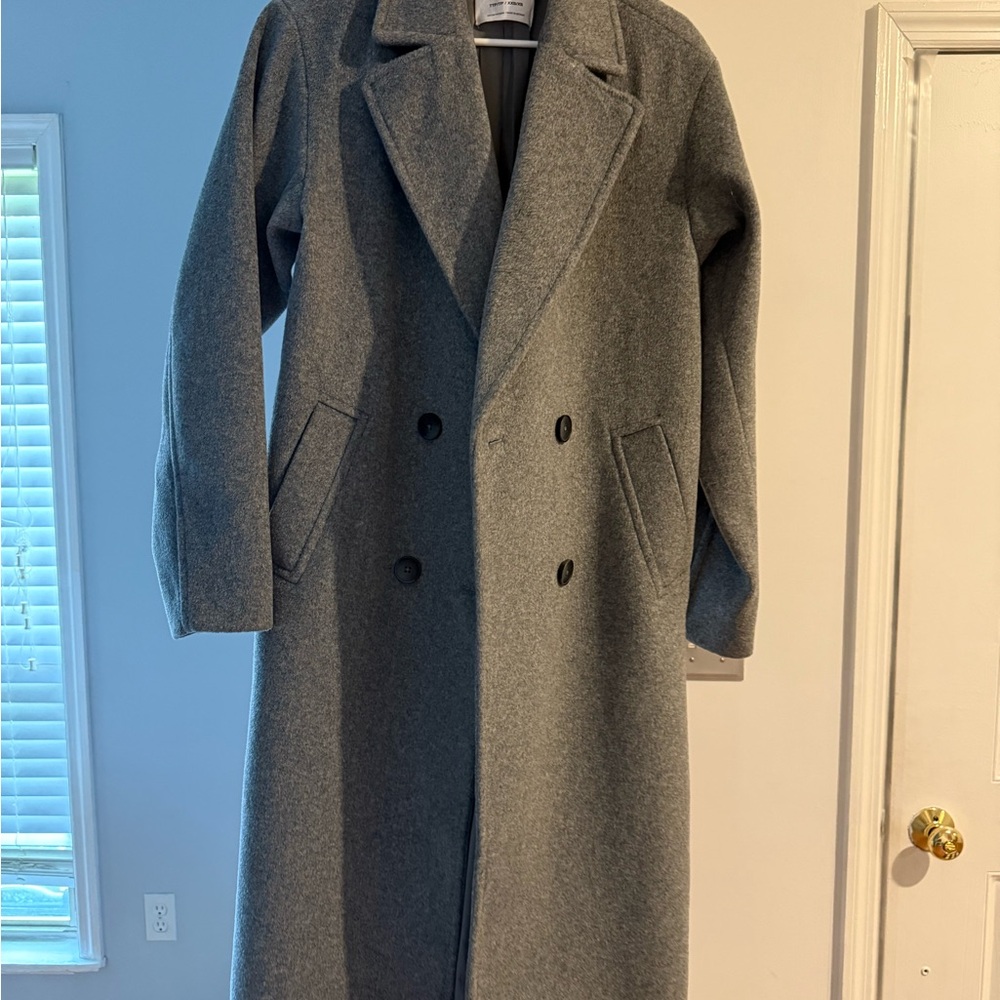 Garage Men's Double-Breasted Trench Coat in Gray